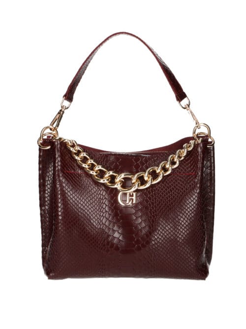 Torebka Chiara Saba Bordo Skóra Naturalna