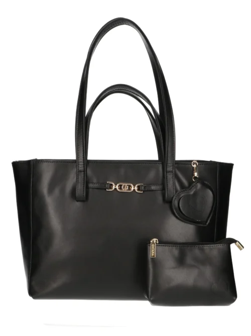 Torebka Chiara Mery – Czarna Torebka ze Skóry Gładkiej