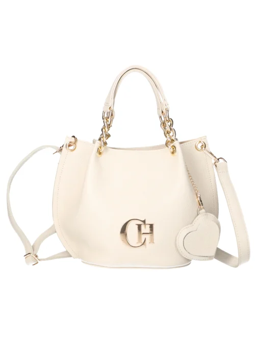 Torebka Chiara Nesca – Beżowa Torebka ze Skóry Naturalnej