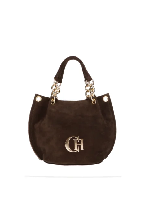 Torebka Chiara Nesca – Czekoladowa Listonoszka z Zamszu