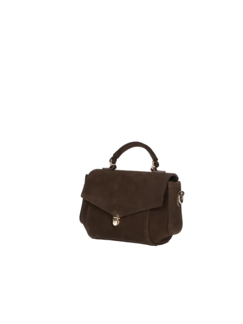 Torebka Kuferek Dori - z Zamszu Naturalnego, Czekolada